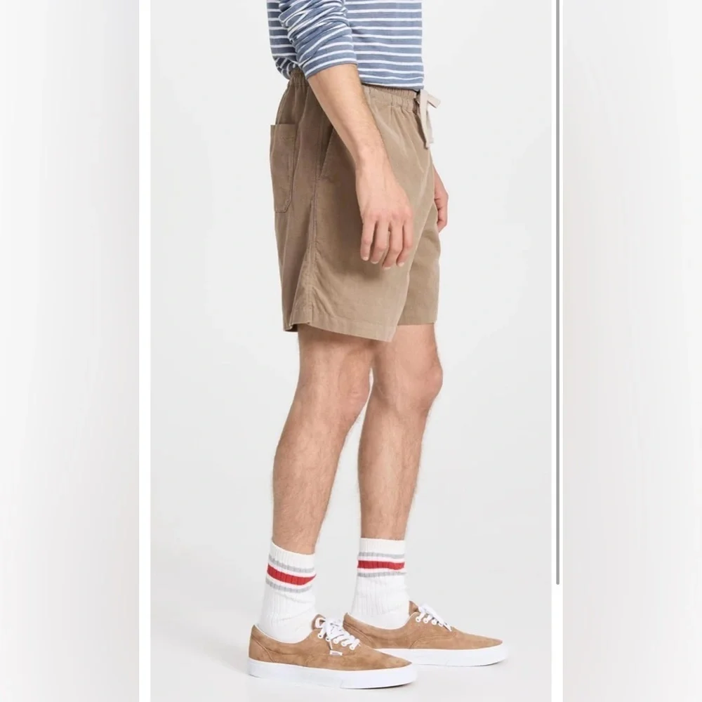 FRAME Light Weight Cord Shorts Dark Beige, Tan